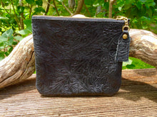 Load image into Gallery viewer, Embossed Leather Card/Coin Pouch