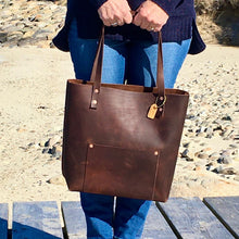 Load image into Gallery viewer, Leather Tote Bag