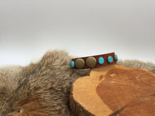 Load image into Gallery viewer, Leather Turquoise/Howlite Bracelet
