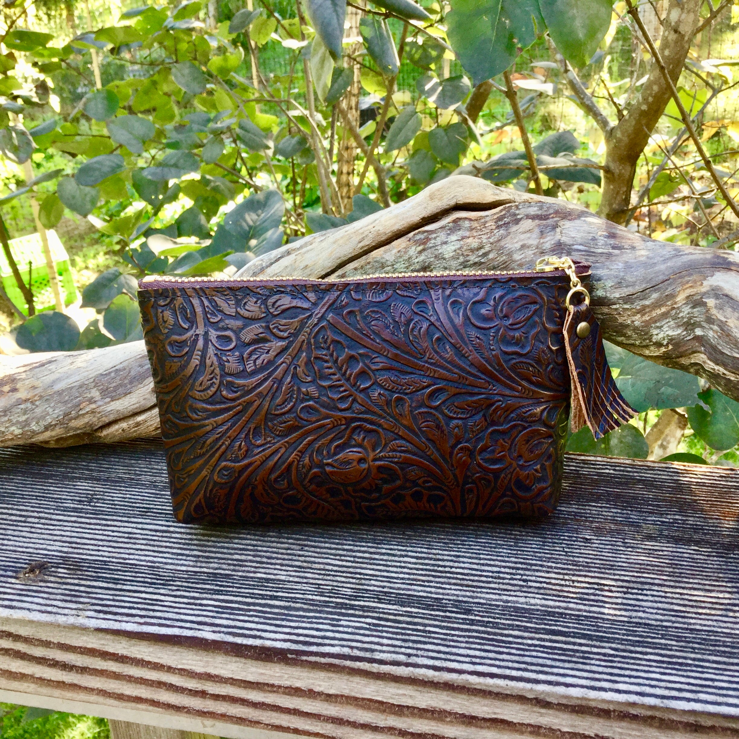 ★送料・関税込★depound★leather charm pouch★ medium_green_zipper_pouch_made